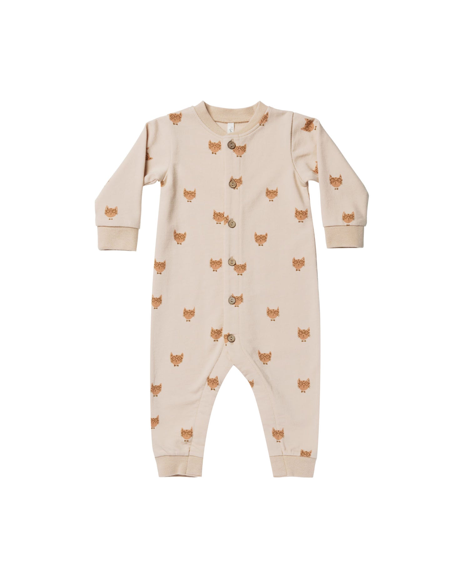 Rylee + Cru Cool Cat Button Jumpsuit - Antique