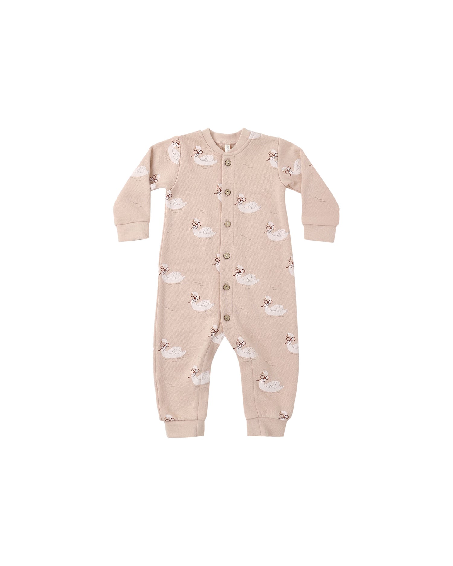 Rylee + Cru Button Down Jumpsuit - Swans
