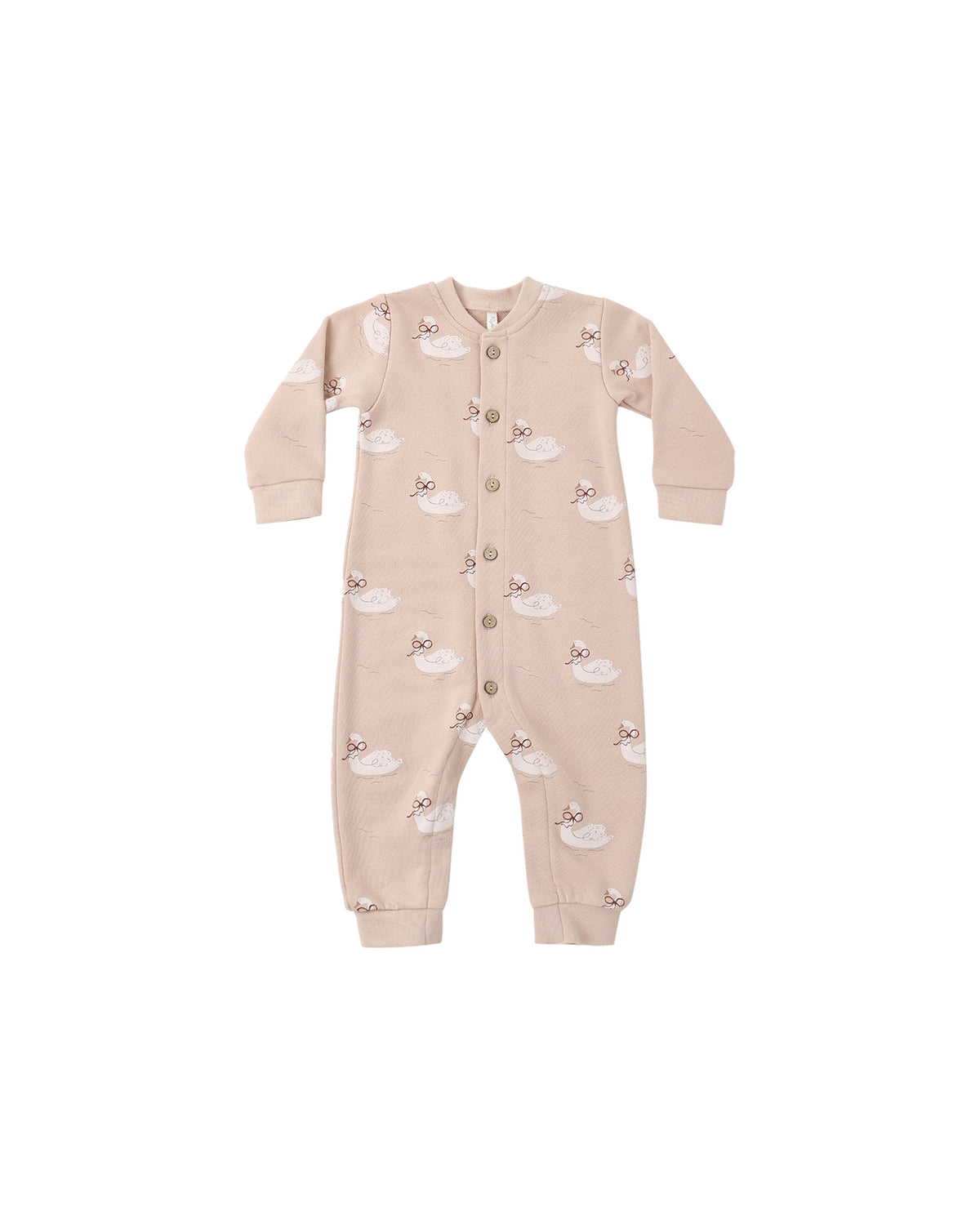 Rylee + Cru Button Down Jumpsuit - Swans