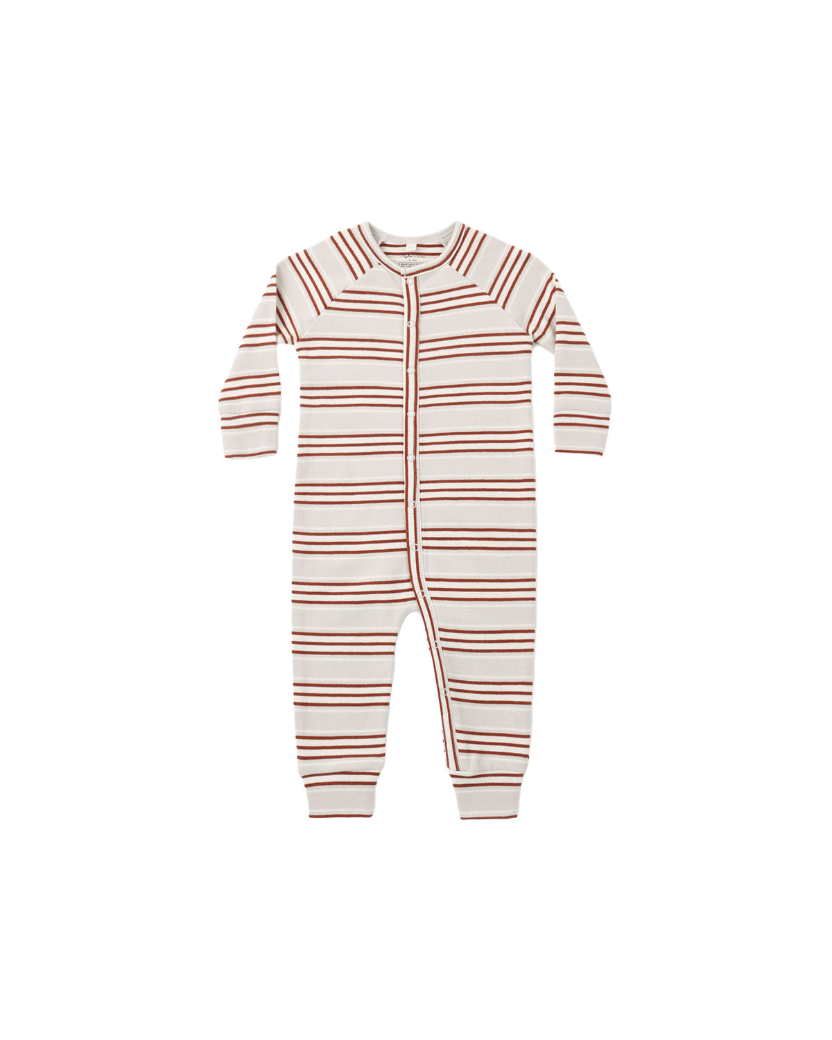 Rylee + Cru Organic Long John Pajamas - Holiday Stripe