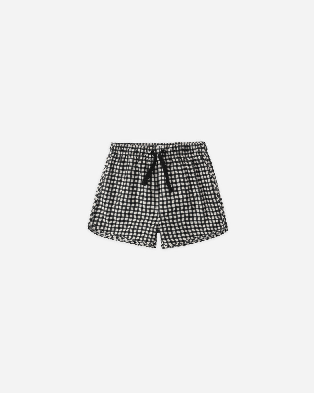 Rylee + Cru Swim Trunk - Black Gingham