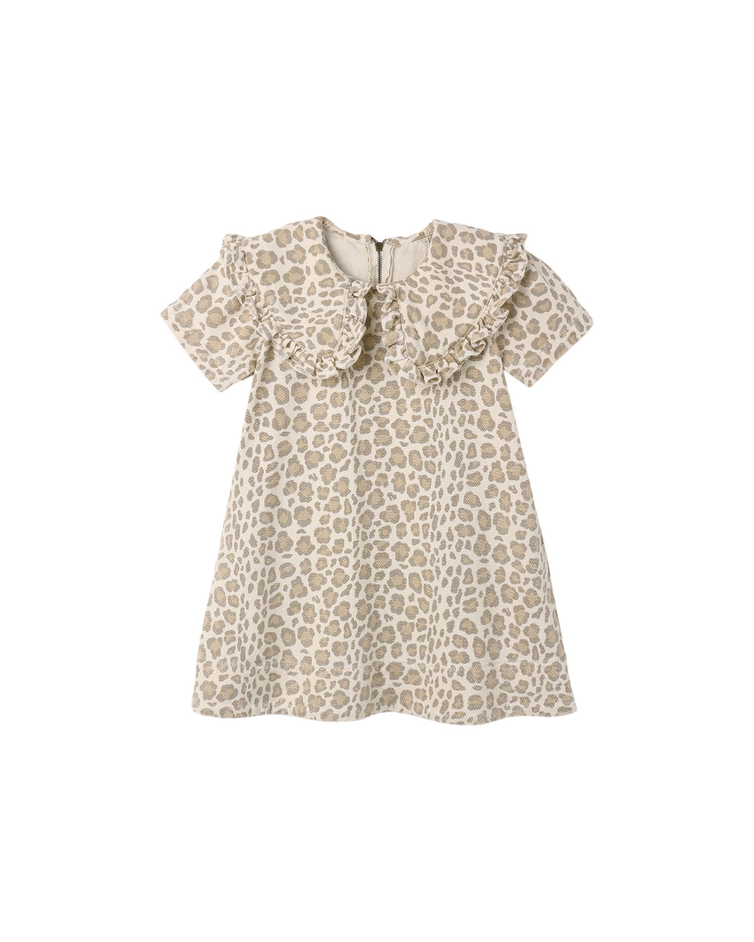 Rylee + Cru Collared Denim Mini Dress - Leopard