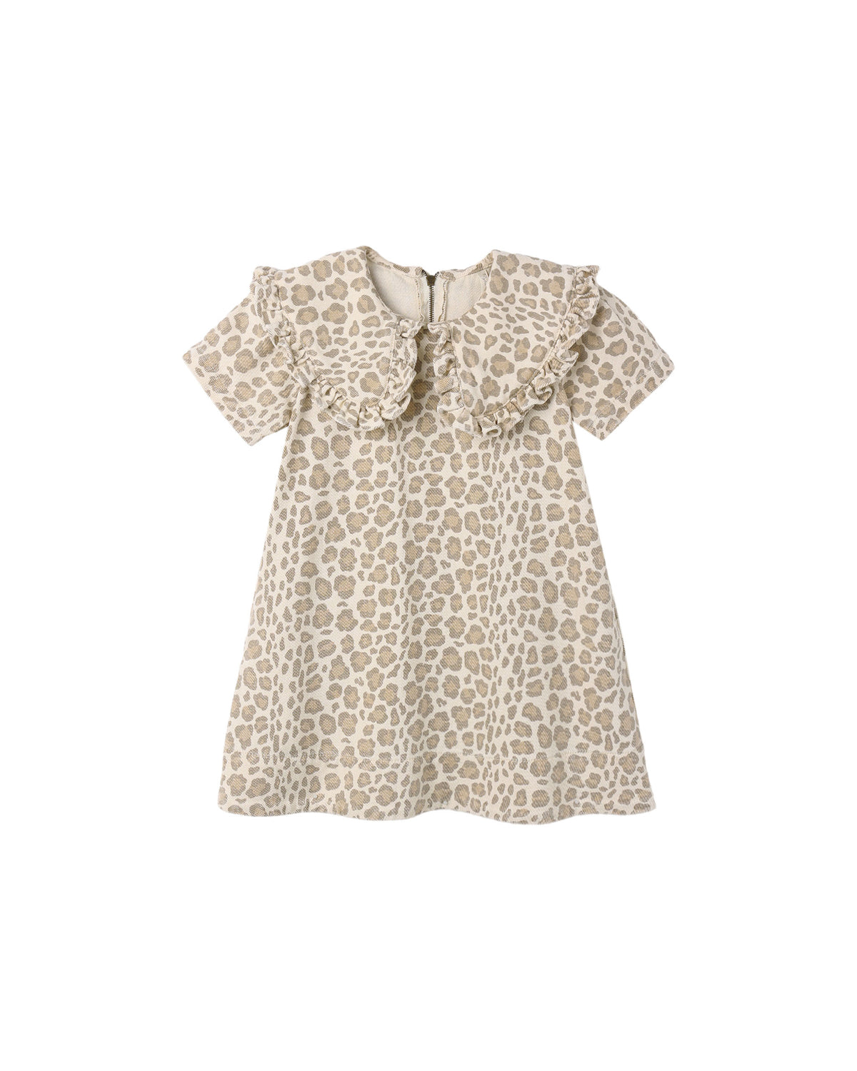 Rylee + Cru Collared Denim Mini Dress - Leopard