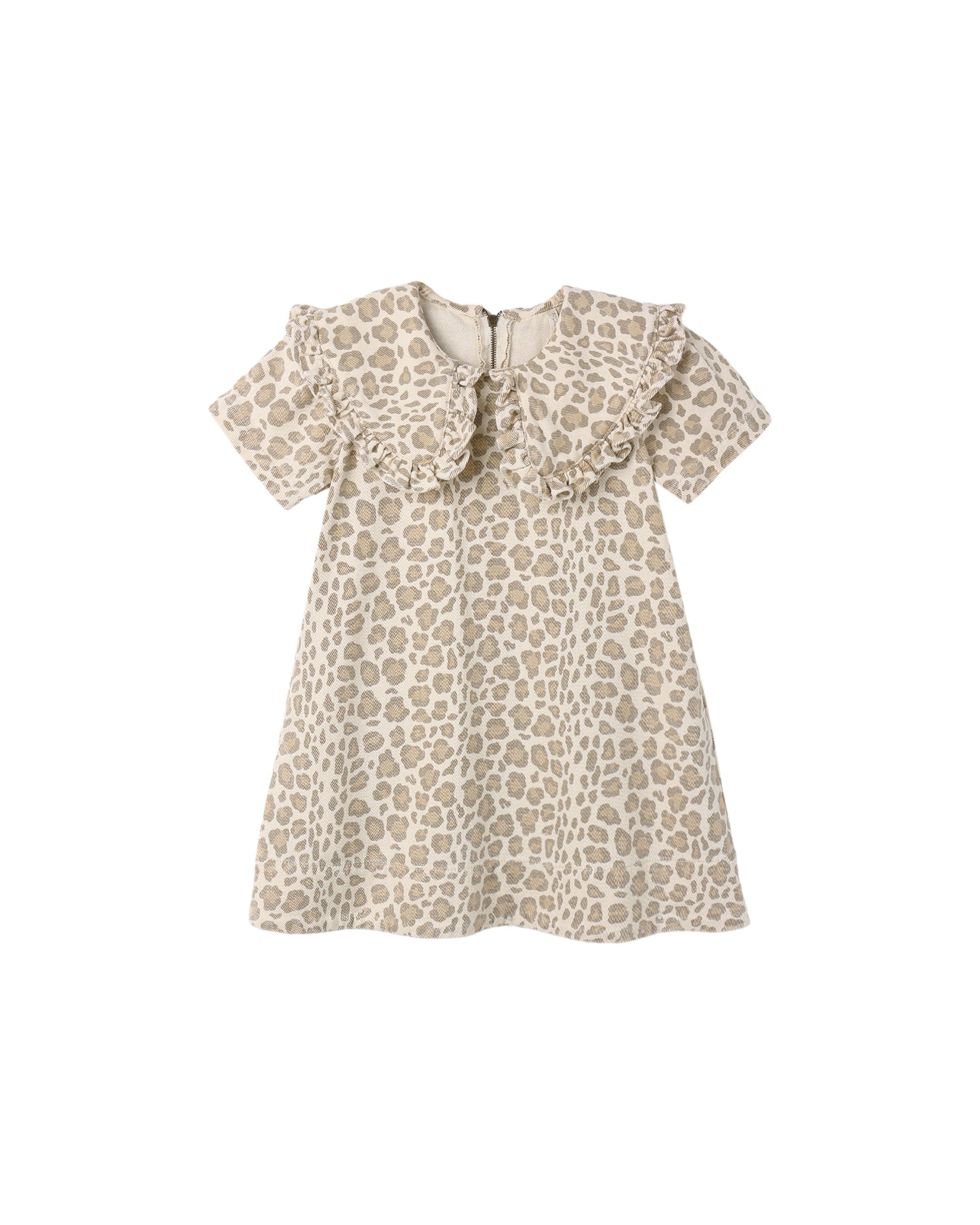 Rylee + Cru Collared Denim Mini Dress - Leopard