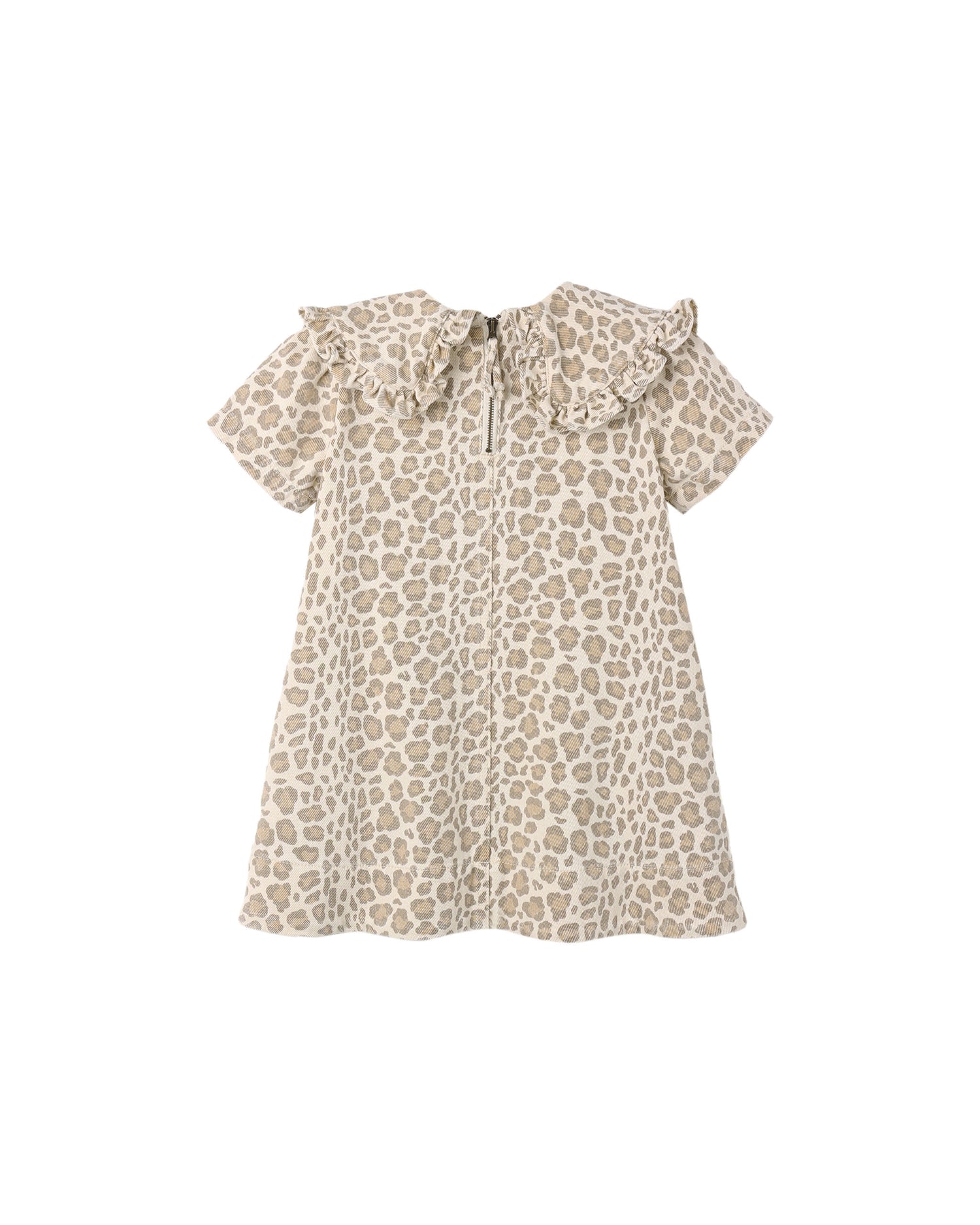 Rylee + Cru Collared Denim Mini Dress - Leopard