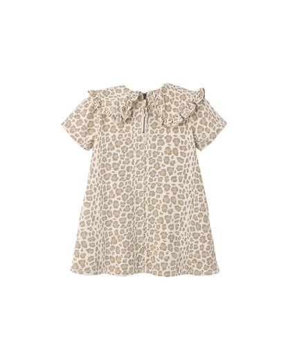 Rylee + Cru Collared Denim Mini Dress - Leopard