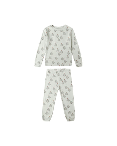 Rylee + Cru Organic Long Sleeve Pajama Set - Trees