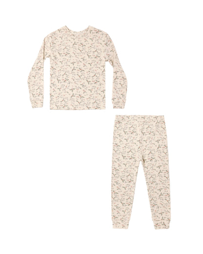Rylee + Cru Organic Long Sleeve Pajamas Set - Holly Fleur