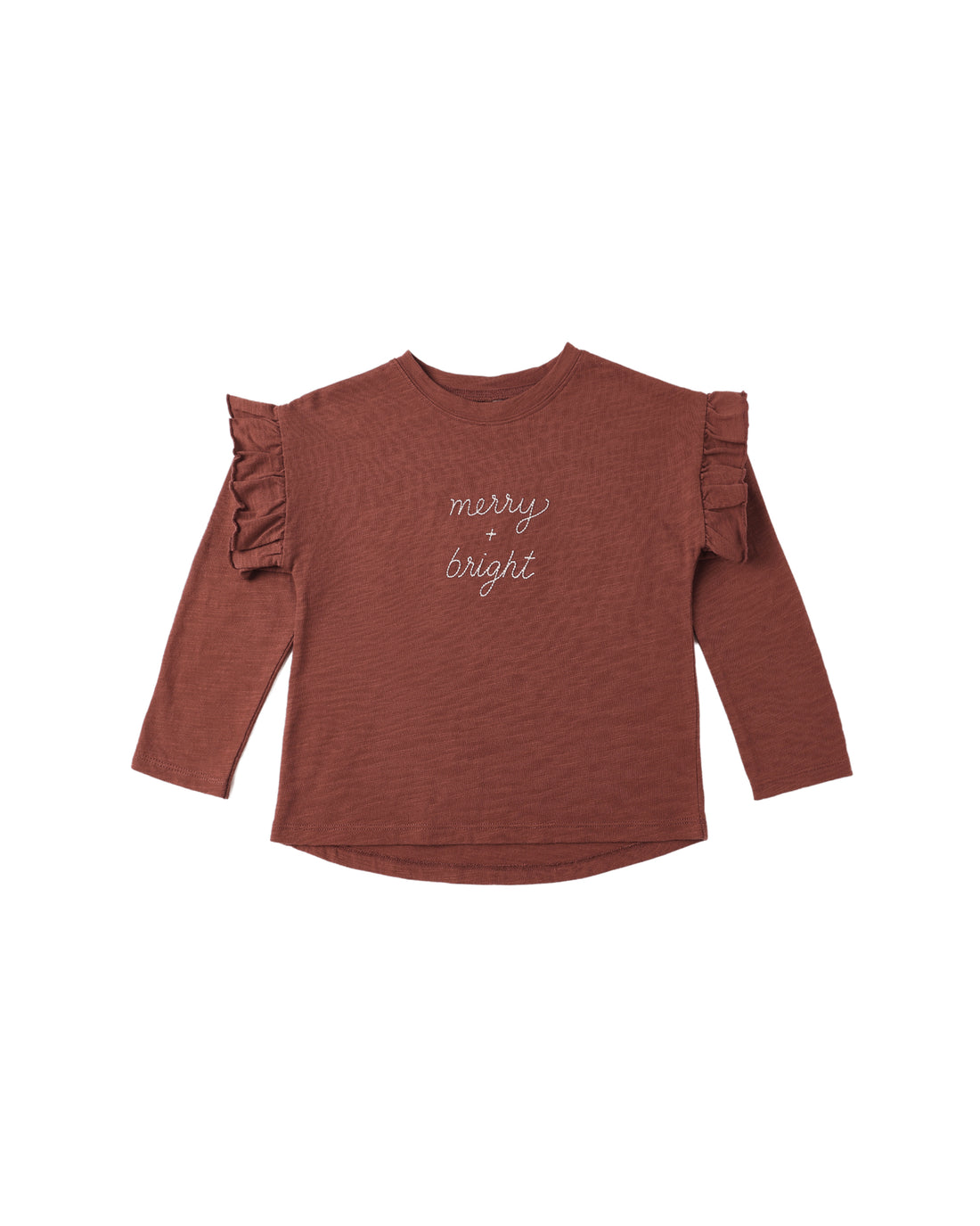 Rylee + Cru Ruffle Long Sleeve Tee - Merry + Bright