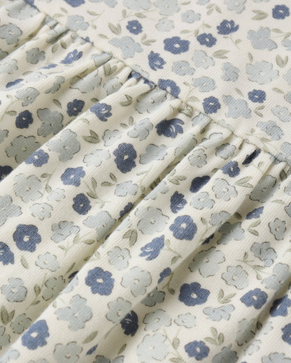 Rylee + Cru Babydoll Dress - Blue Ditsy