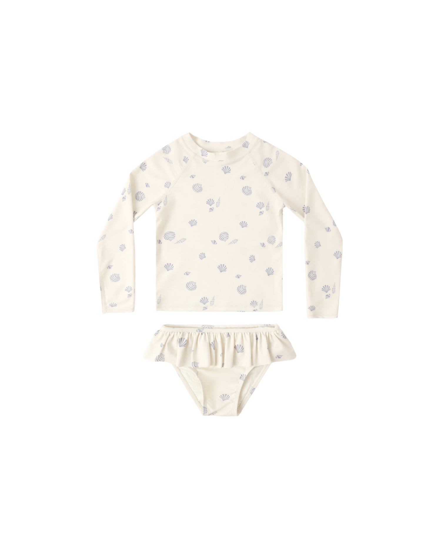 Rylee + Cru Rashguard Girls Set - Seashells