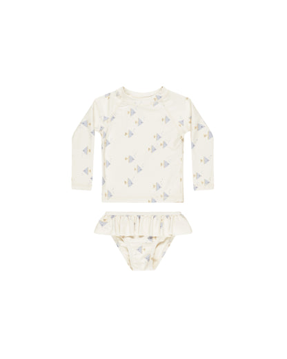 Rylee + Cru Rashguard Girls Set - Angel Fish