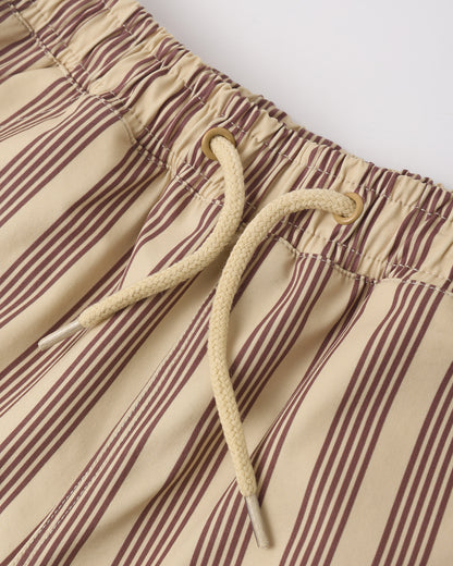 Rylee + Cru Boardshort - Brown Butterscotch Stripe
