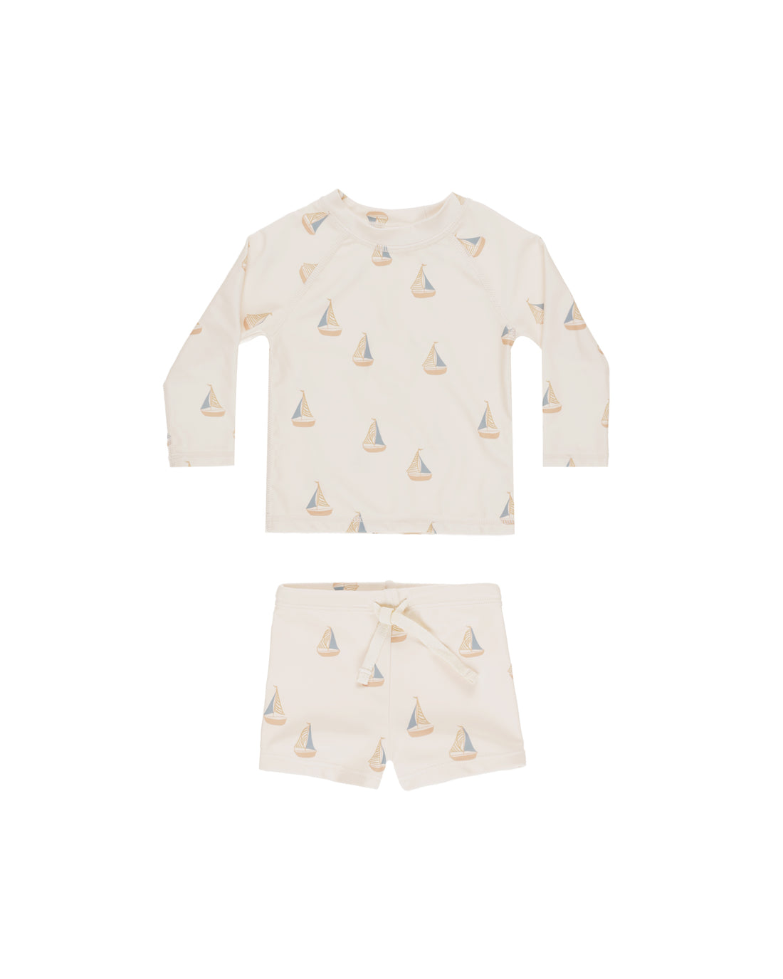 Rylee + Cru Rashguard Boy Set - Sailboats