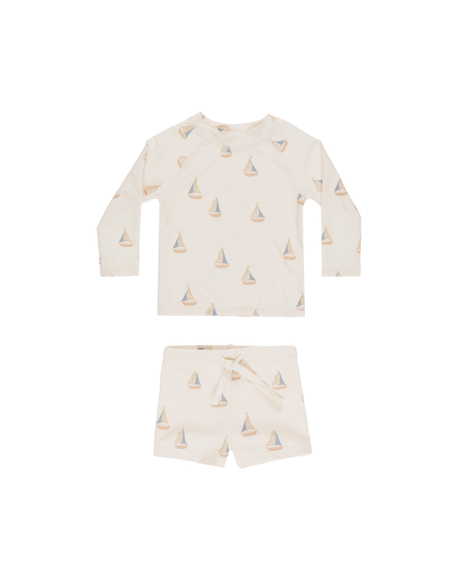 Rylee + Cru Rashguard Boy Set - Sailboats