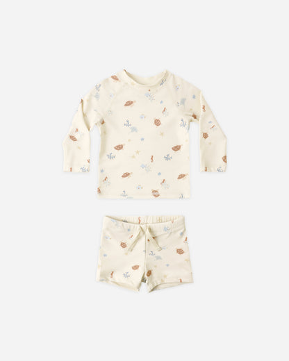 Rylee + Cru Boys Rashguard Set - Aquatic