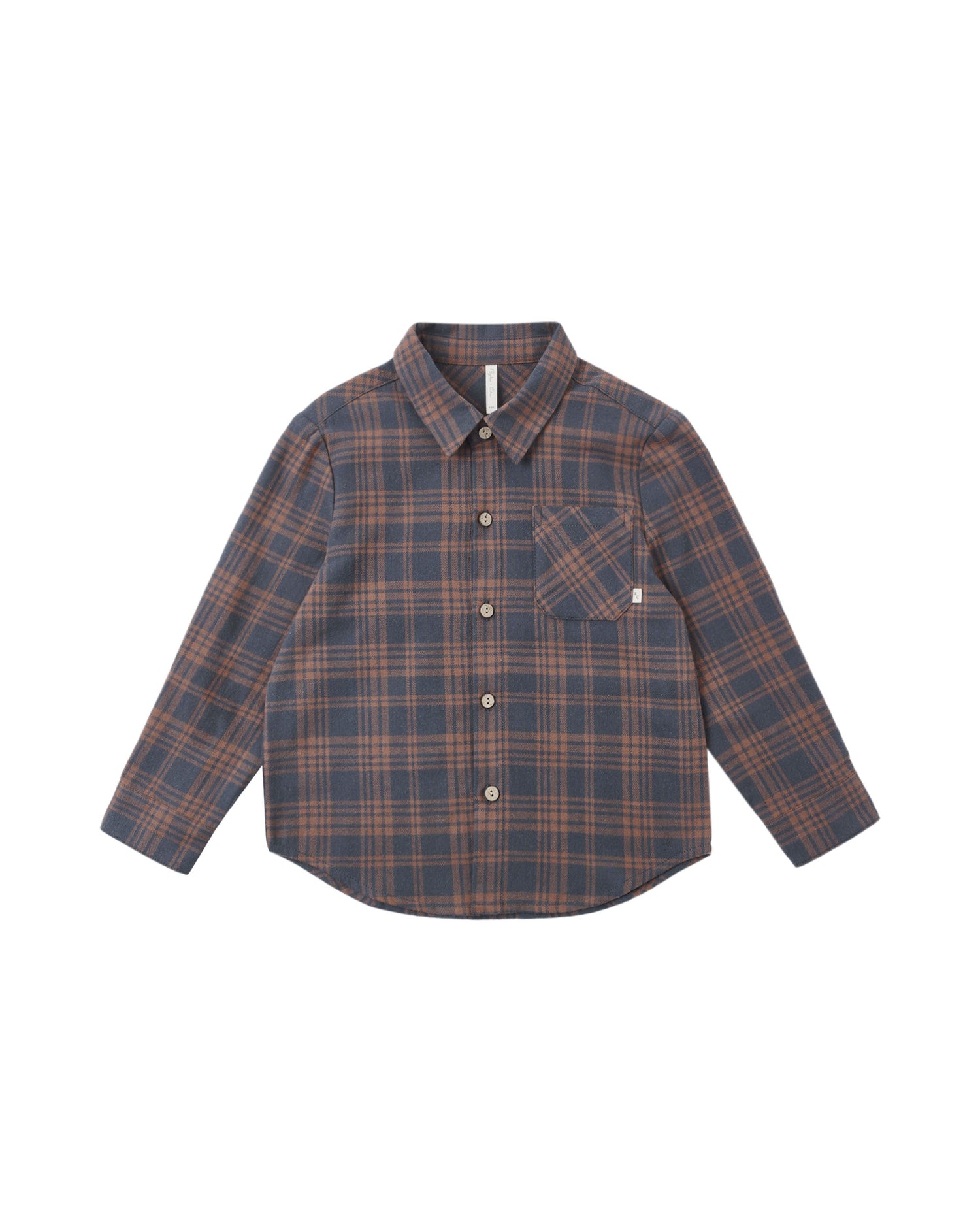 Rylee + Cru Collared Long Sleeve Shirt - Midnight Plaid