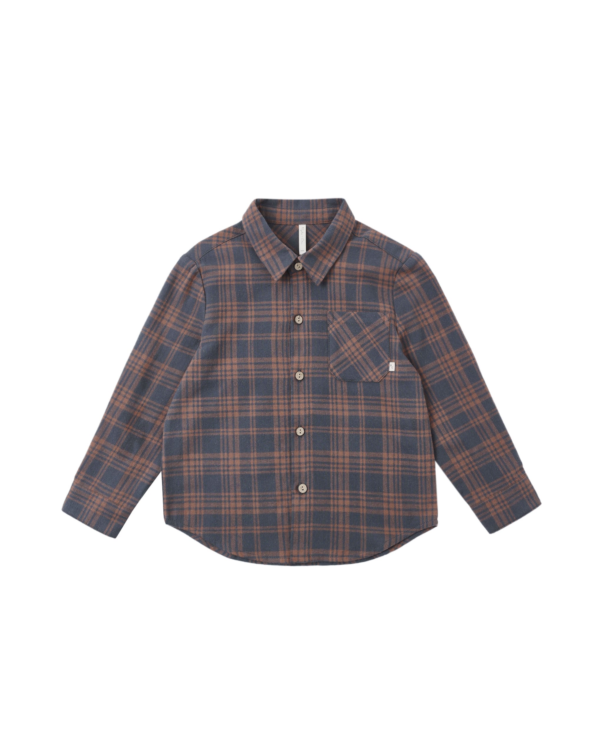 Rylee + Cru Collared Long Sleeve Shirt - Midnight Plaid
