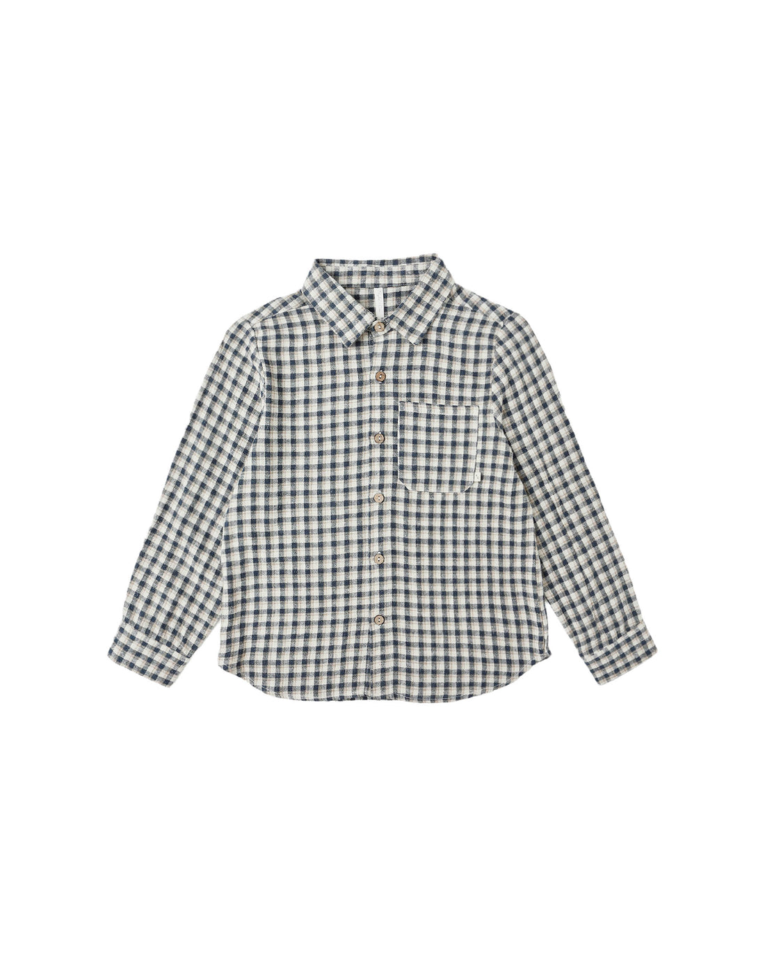 Rylee + Cru Collared Long Sleeve Shirt - Navy Check