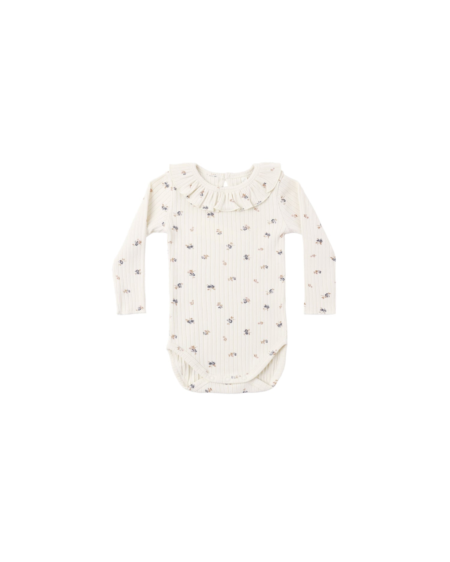 Rylee + Cru Ruffle Collar Bodysuit - Natural Ditsy