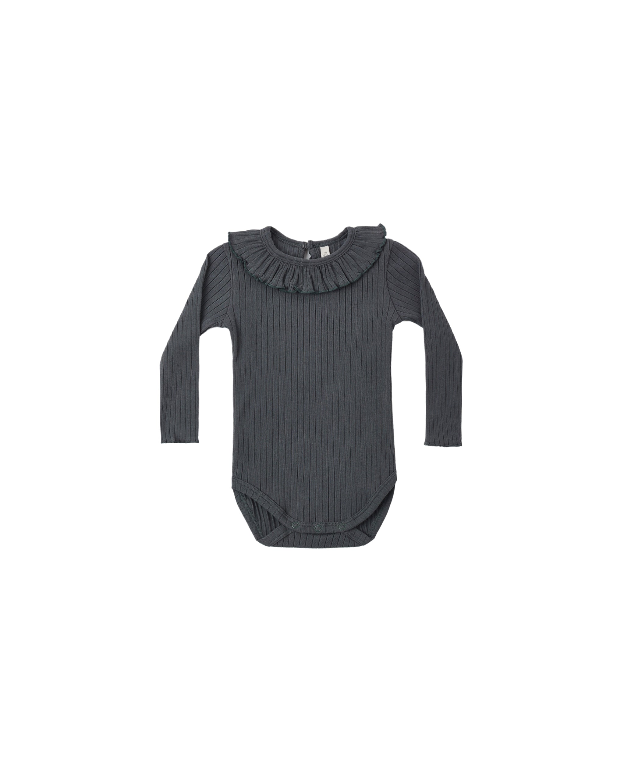 Rylee + Cru Ruffle Collar Bodysuit - Midnight