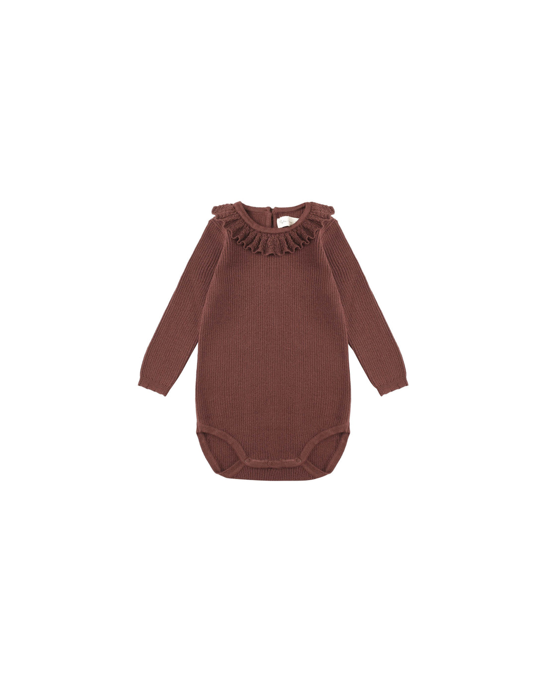 Rylee + Cru Ruffle Collar Bodysuit - Burgundy