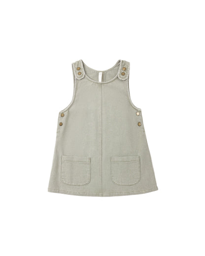 Rylee + Cru Odette Overall Dress - Dark Sage