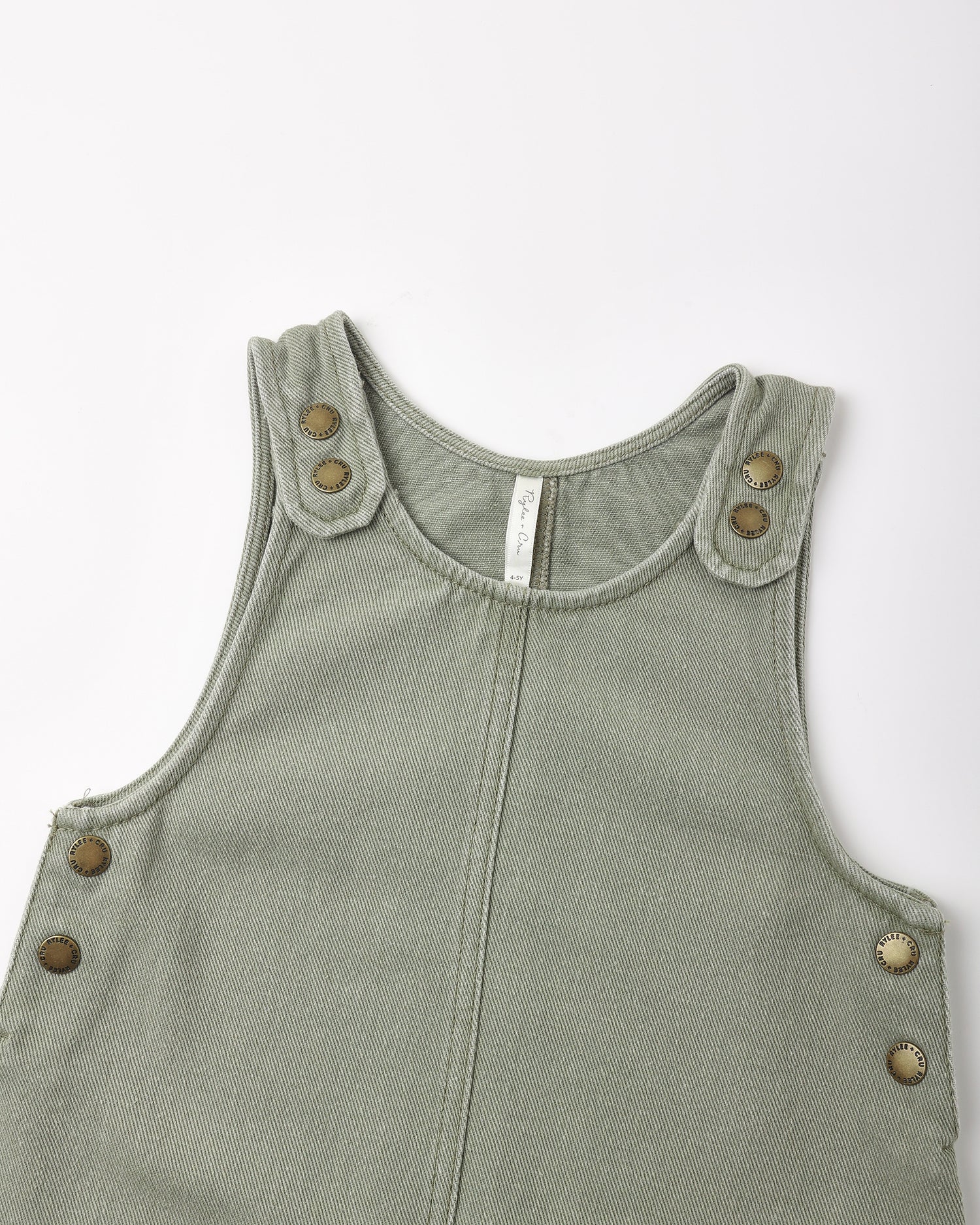 Rylee + Cru Odette Overall Dress - Dark Sage