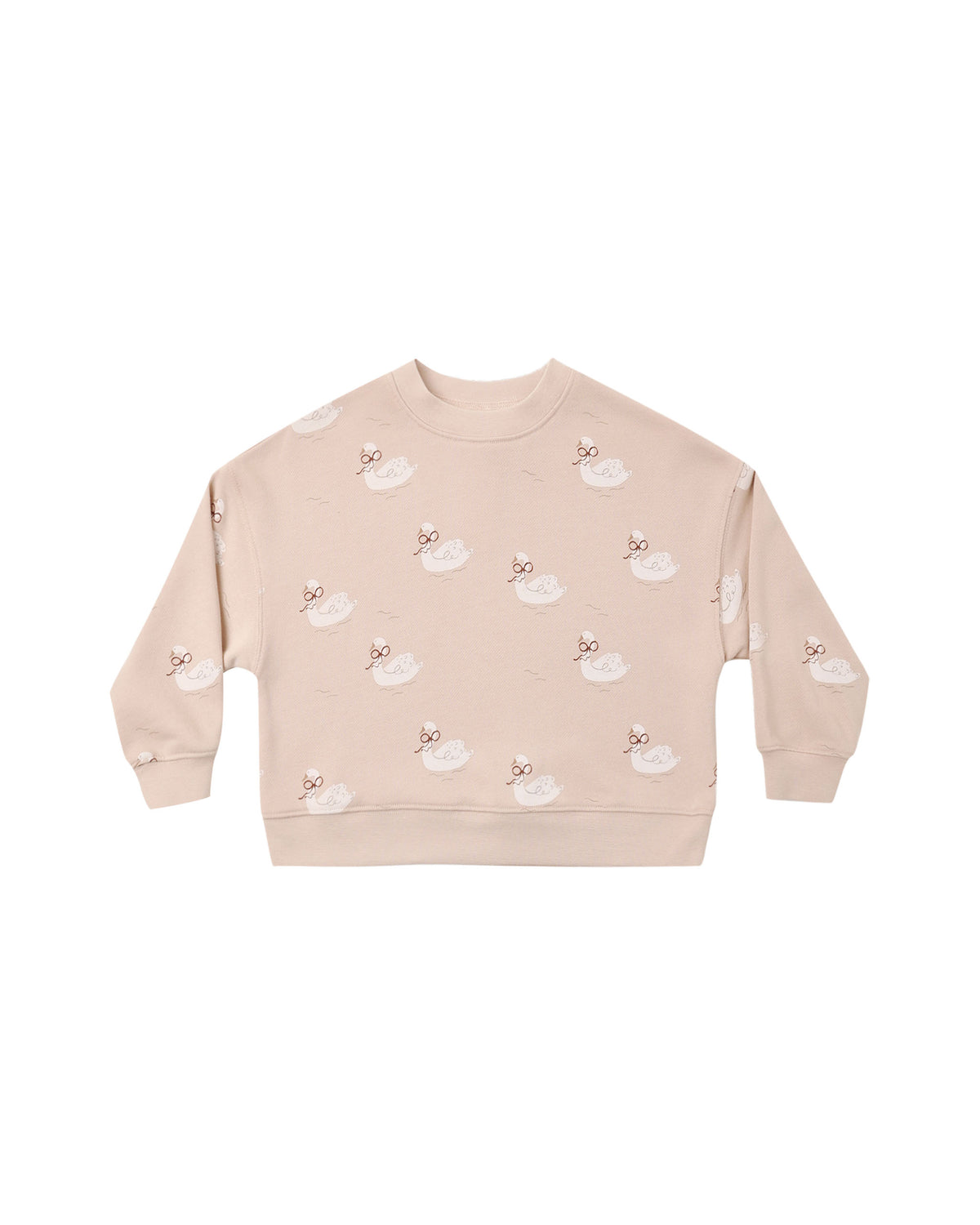 Rylee + Cru Boxy Pullover - Swans