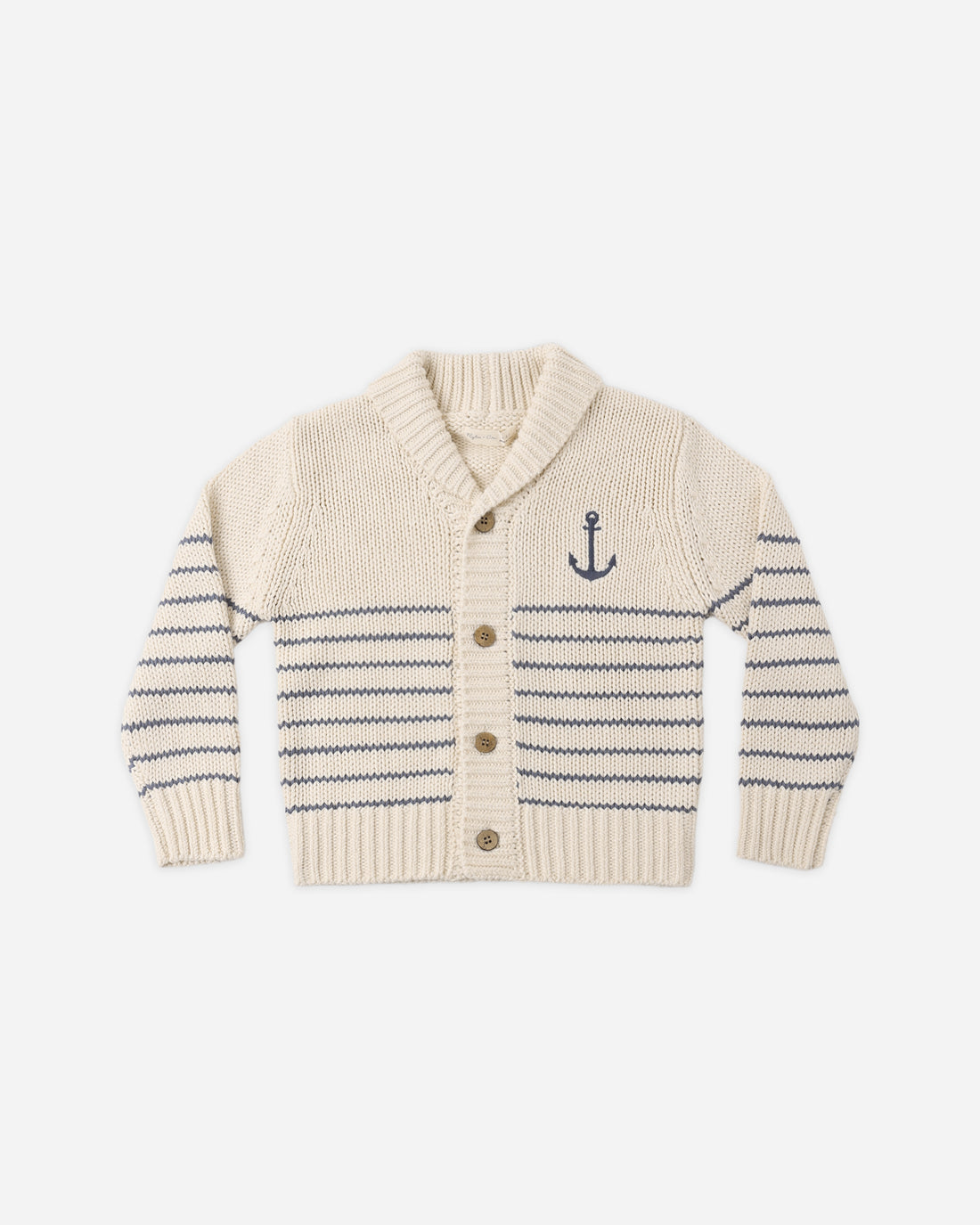 Rylee + Cru Shawl Cardigan - Natural &amp; Marine