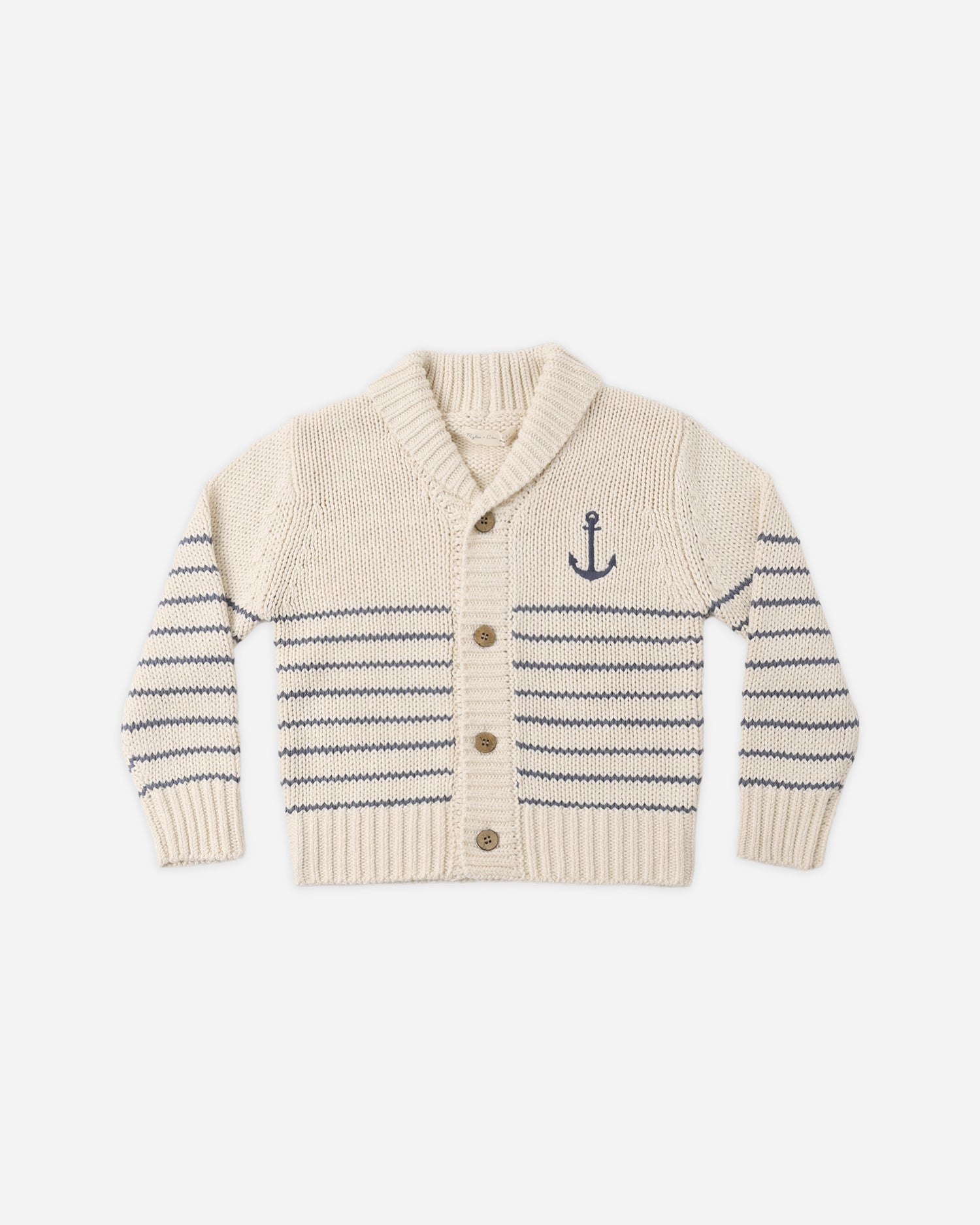 Rylee + Cru Shawl Cardigan - Natural &amp; Marine