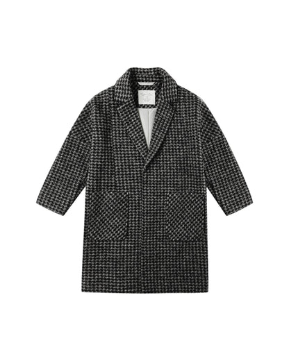 Rylee + Cru Longline Coat - Micro Check