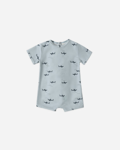 Rylee + Cru Shorty One Piece - Sharks