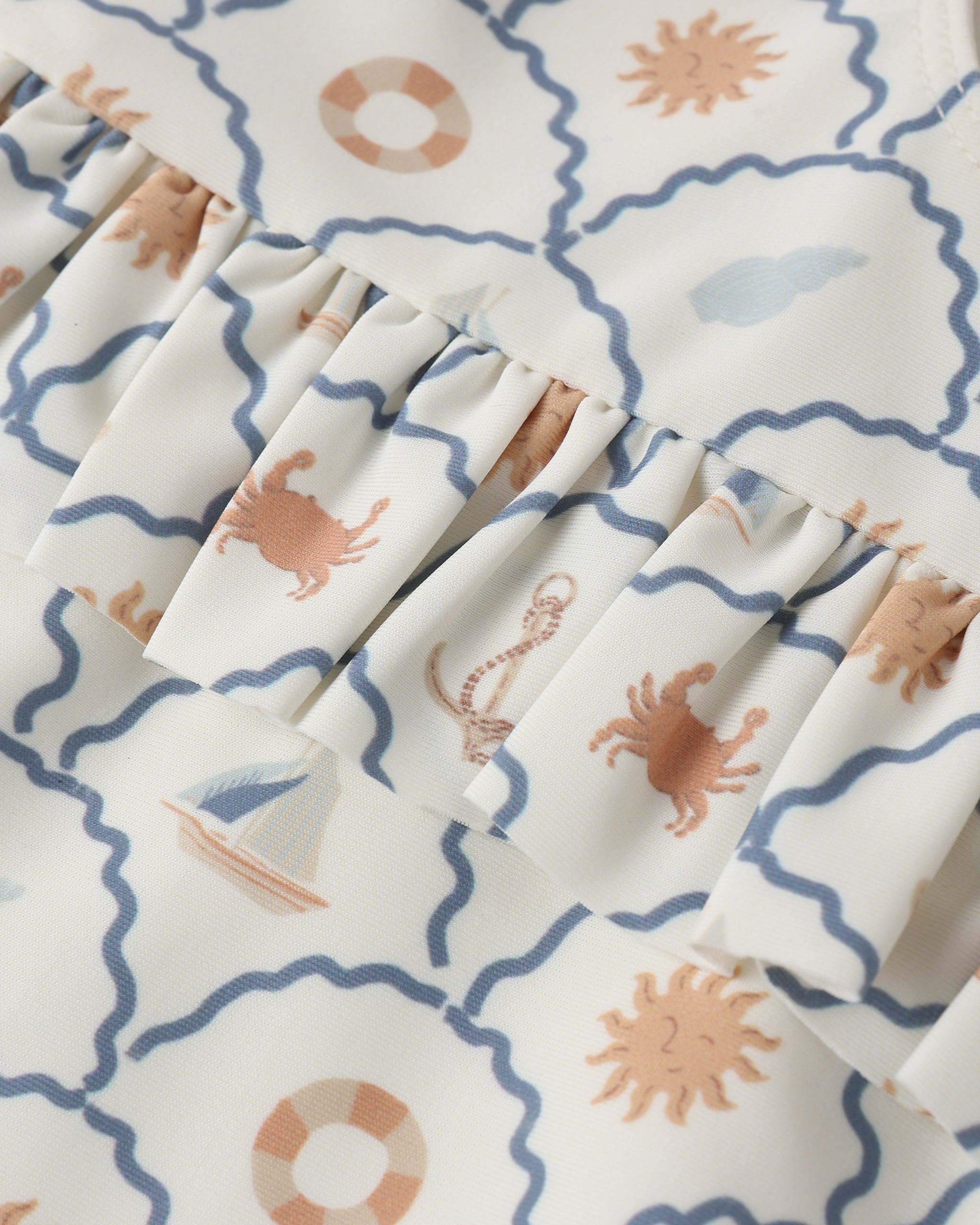 Rylee + Cru Skirted One-Piece - Nautical