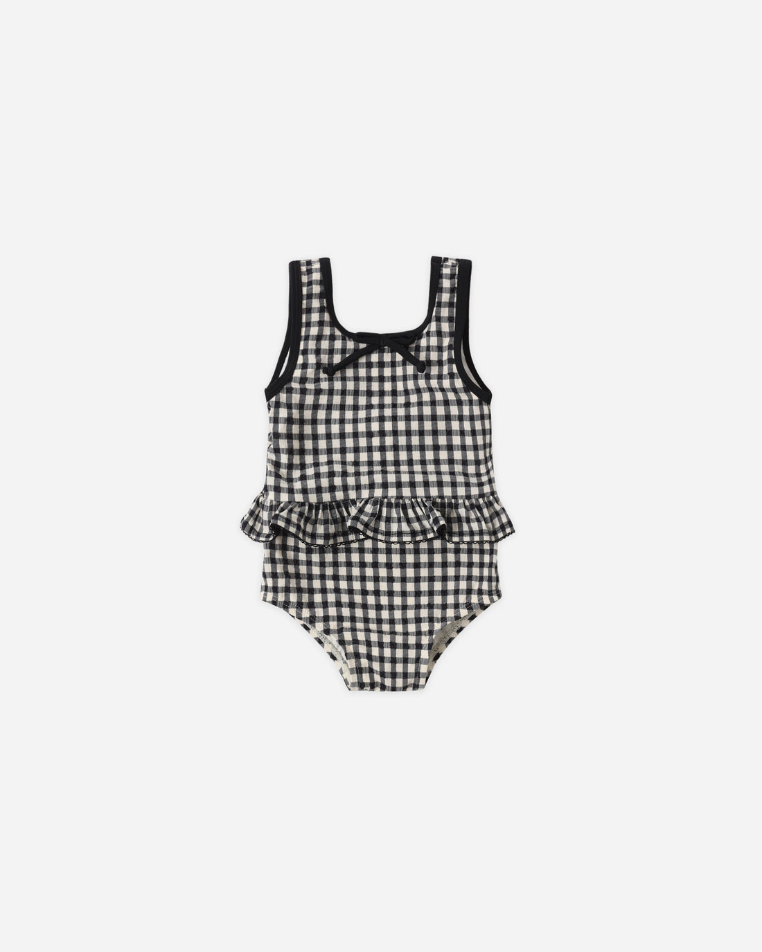 Rylee + Cru Skirted One Piece - Black Gingham