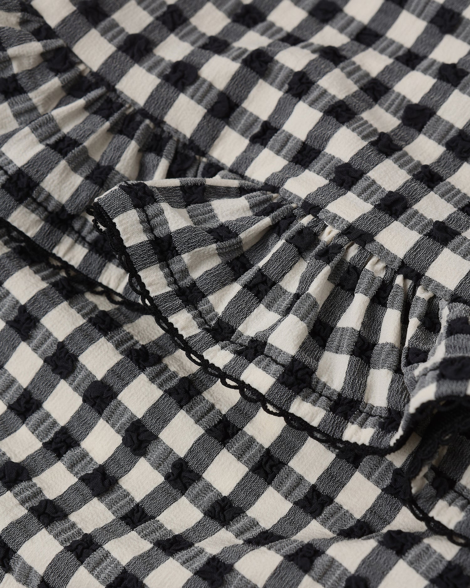 Rylee + Cru Skirted One Piece - Black Gingham