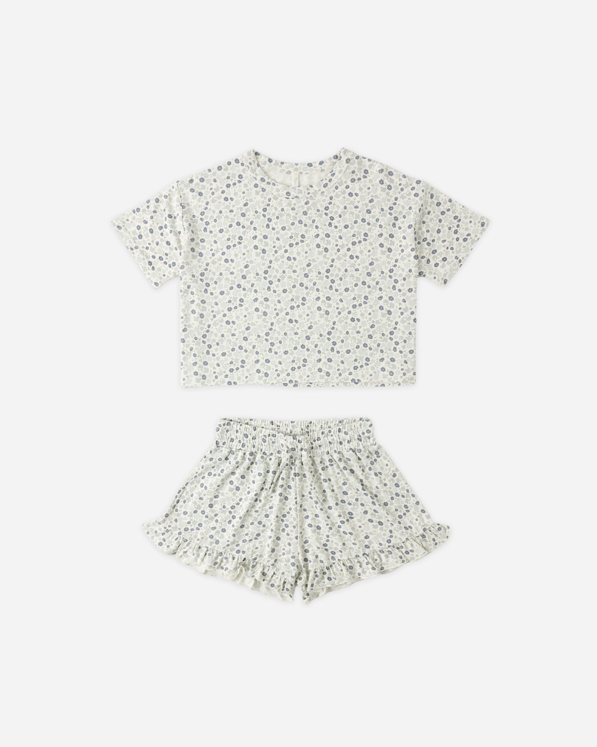 Rylee + Cru Mosie Set - Blue Ditsy