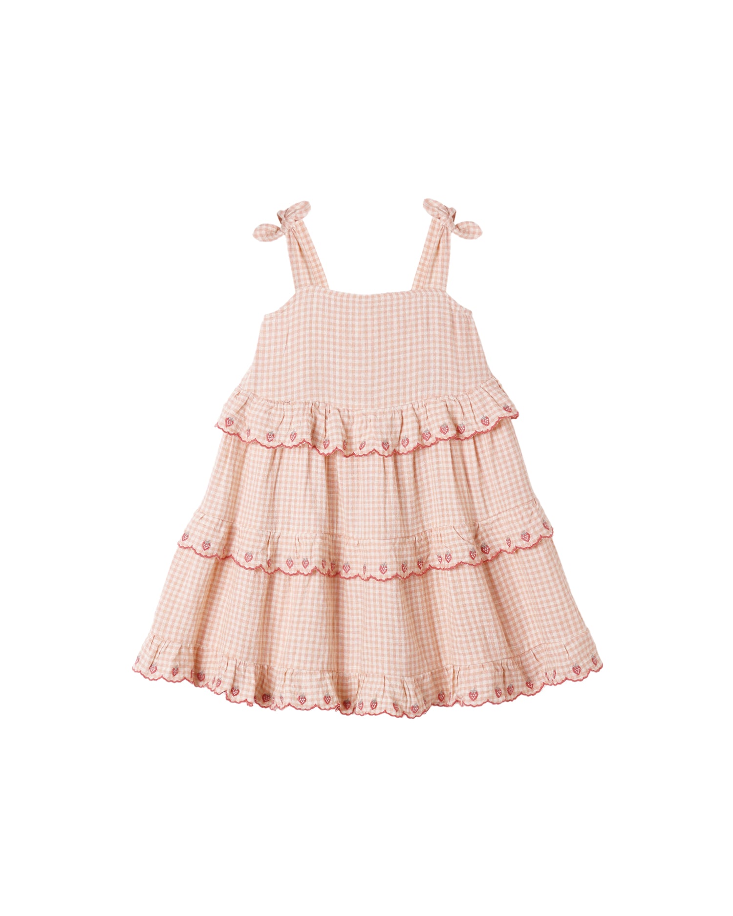 Rylee + Cru Ruffled Swing Dress - Petal Gingham