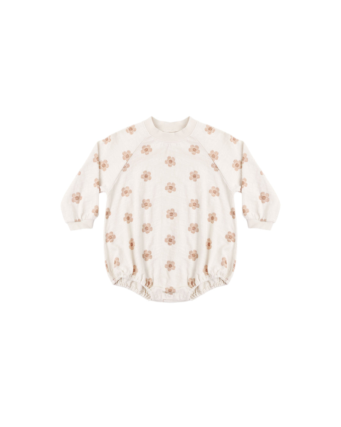 Rylee + Cru Crew Neck Romper - Pink Daisies