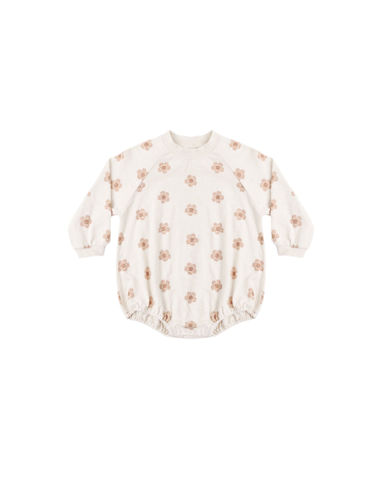 Rylee + Cru Crew Neck Romper - Pink Daisies