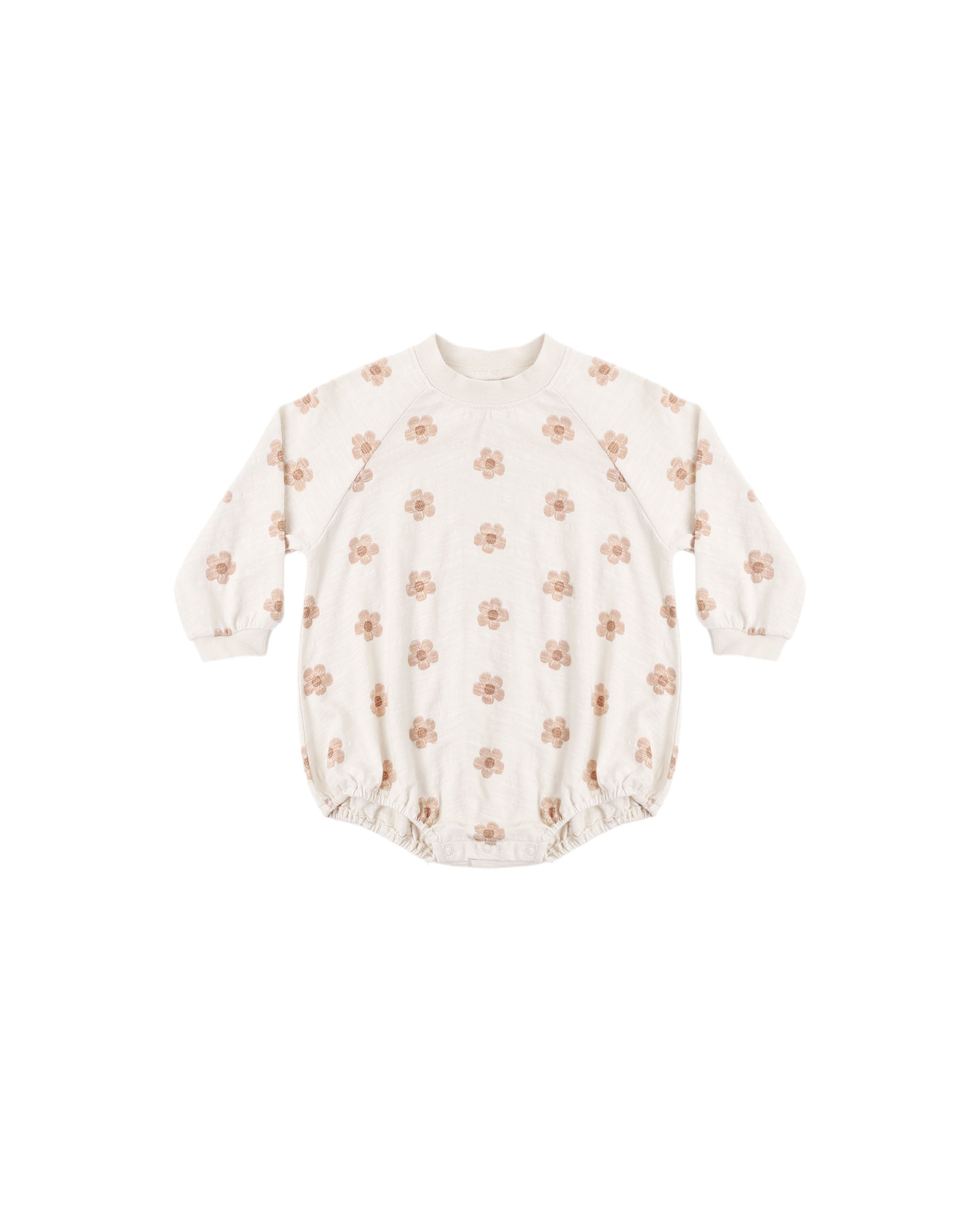 Rylee + Cru Crew Neck Romper - Pink Daisies