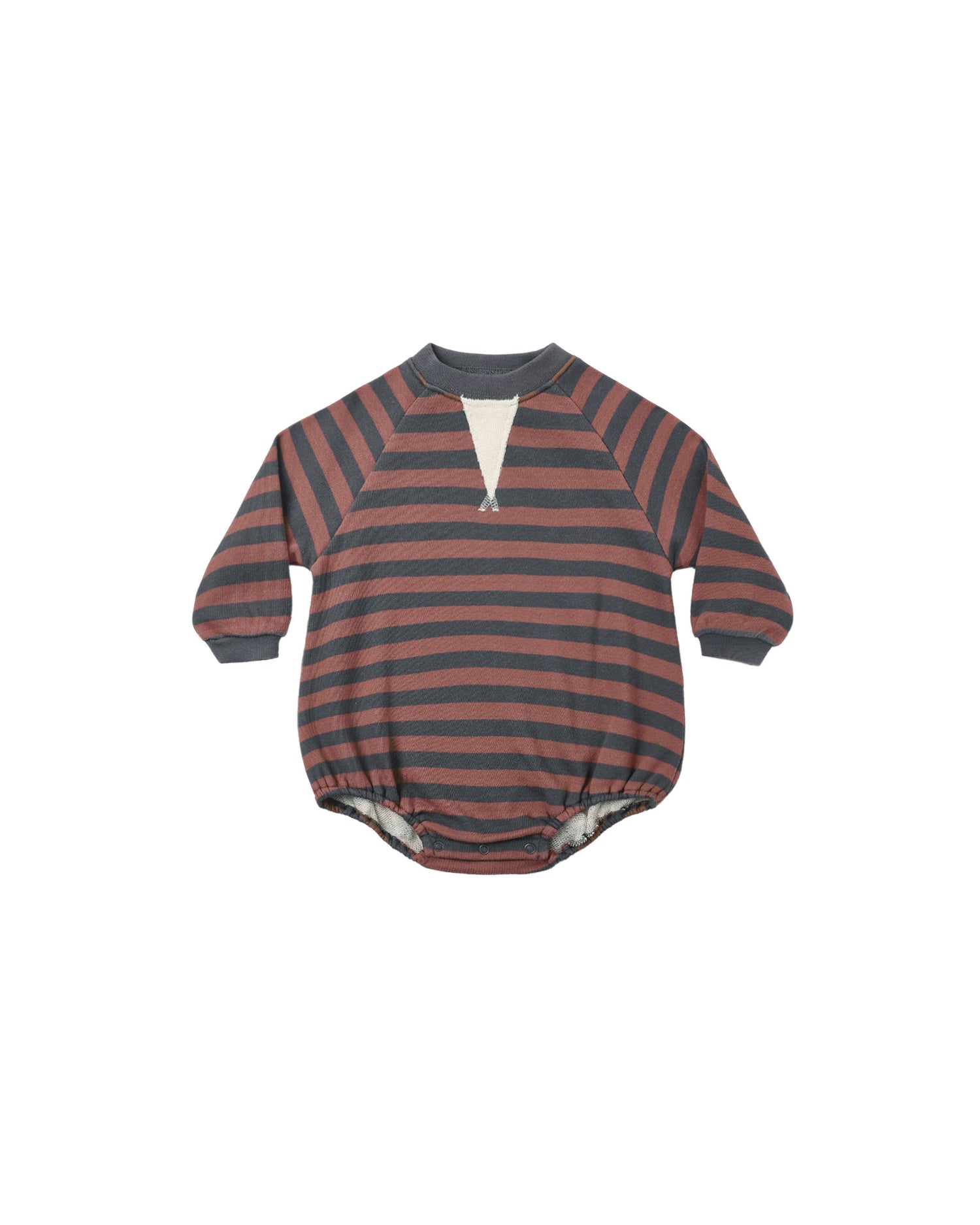 Rylee + Cru Crew Neck Romper - Mulberry Stripe