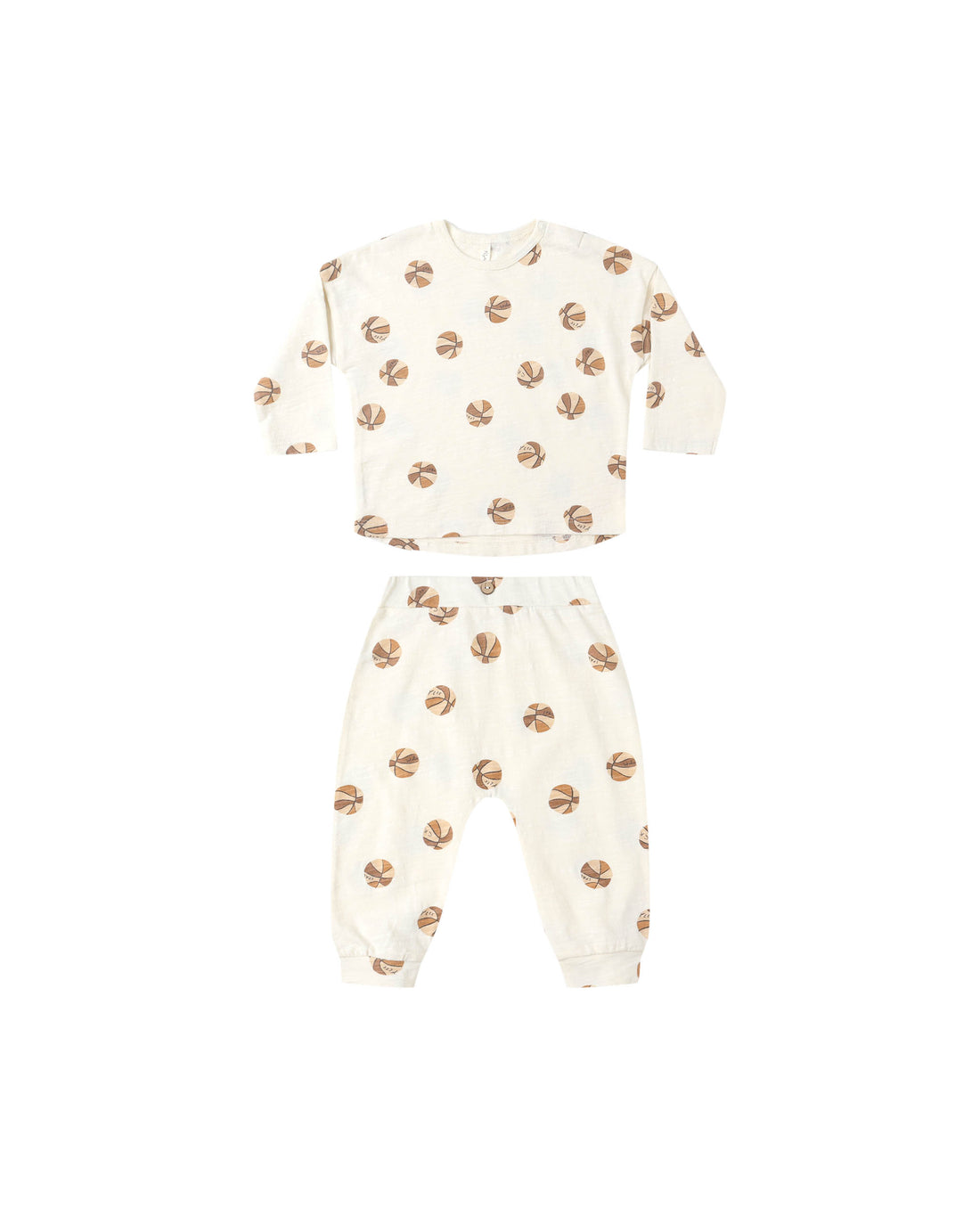 Rylee + Cru Long Sleeve Tee + Pant Set - Basketball