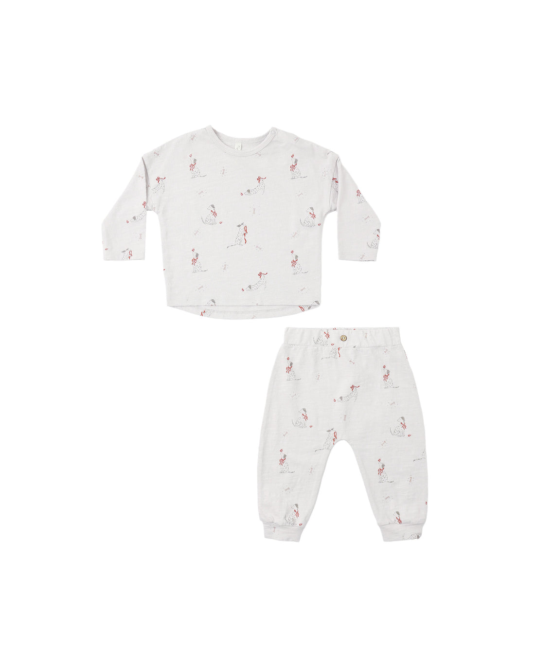 Rylee + Cru Long Sleeve Tee + Pant Set - Dalmatian
