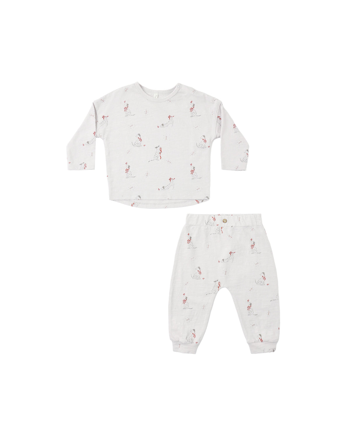 Rylee + Cru Long Sleeve Tee + Pant Set - Dalmatian