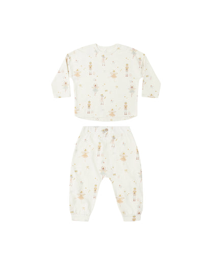 Rylee + Cru Long Sleeve Tee + Pant Set - Nutcracker