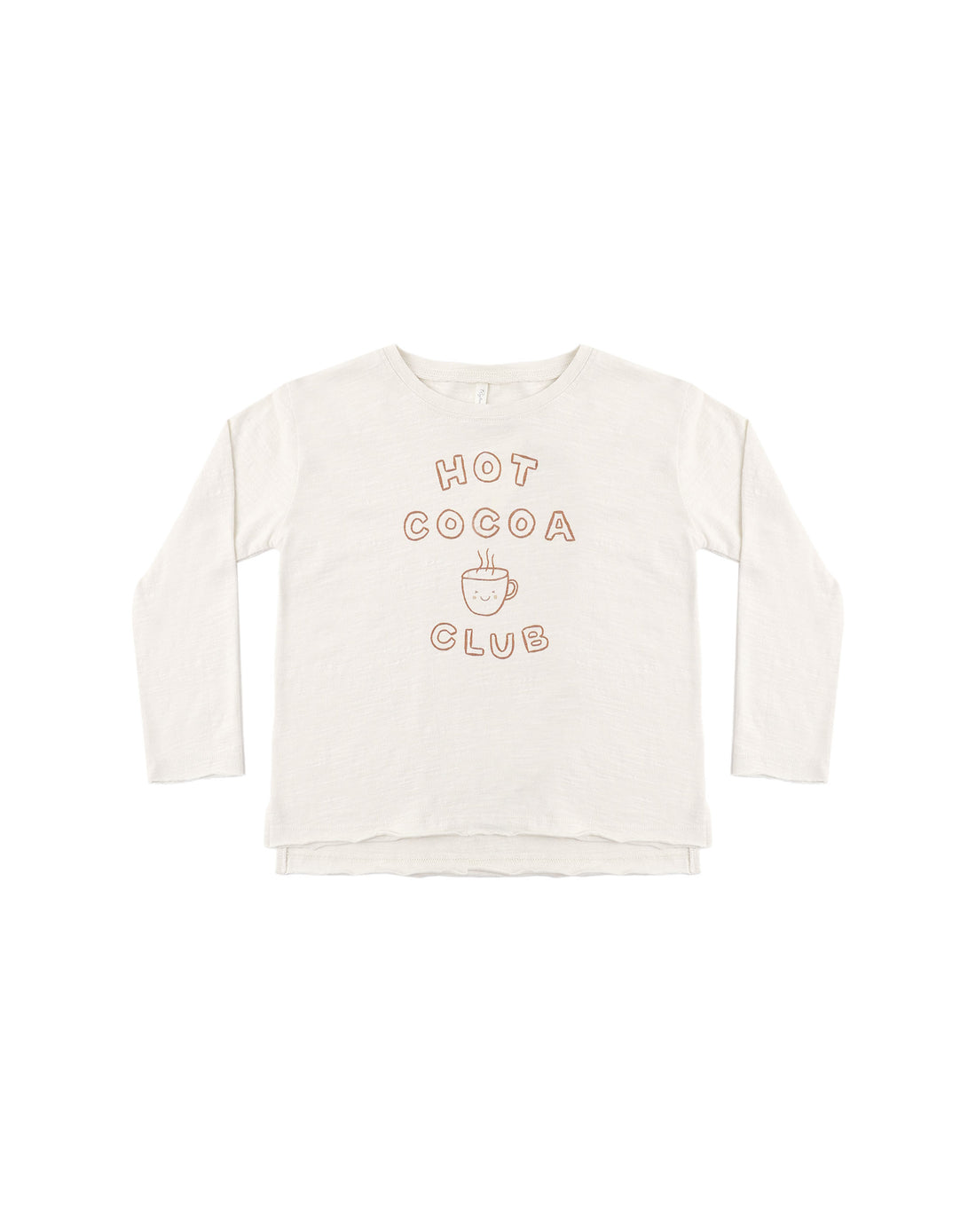 Rylee + Cru Raw Edge Long Sleeve Tee - Hot Cocoa Club