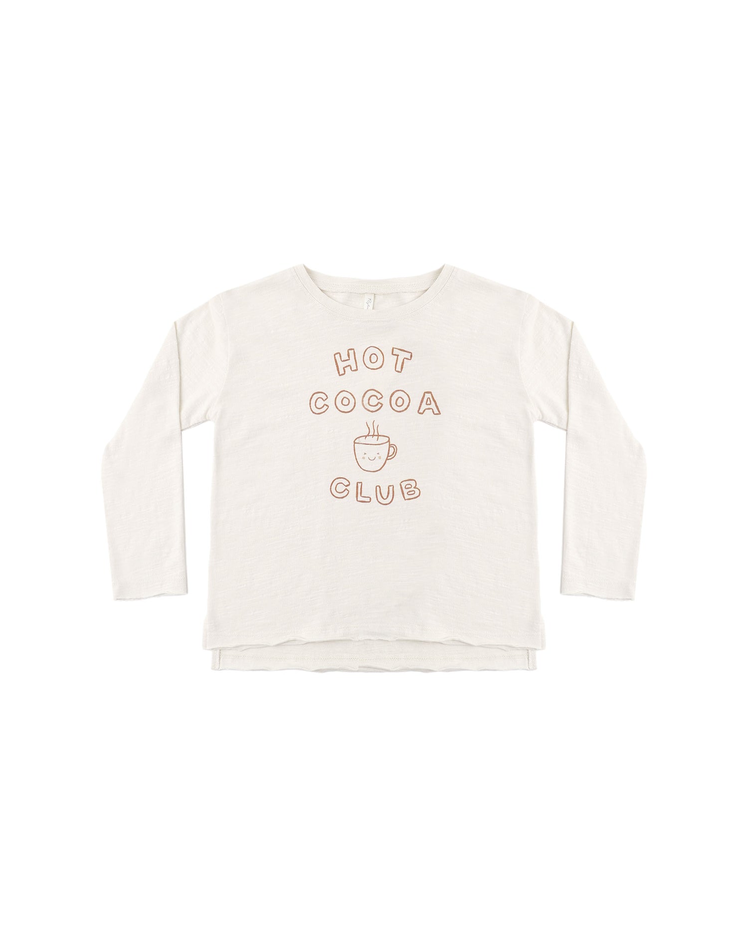 Rylee + Cru Raw Edge Long Sleeve Tee - Hot Cocoa Club