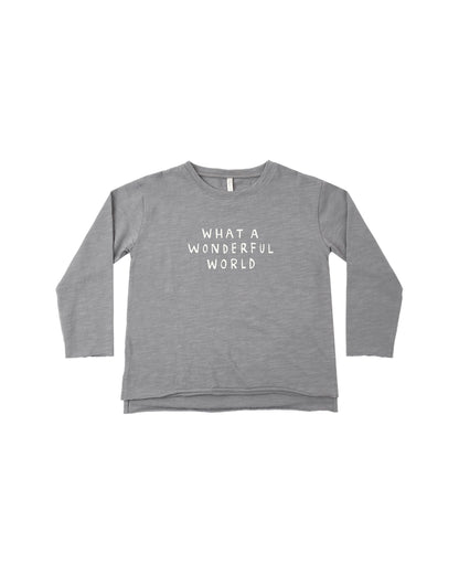 Rylee + Cru Raw Edge Long Sleeve Tee - Wonderful World