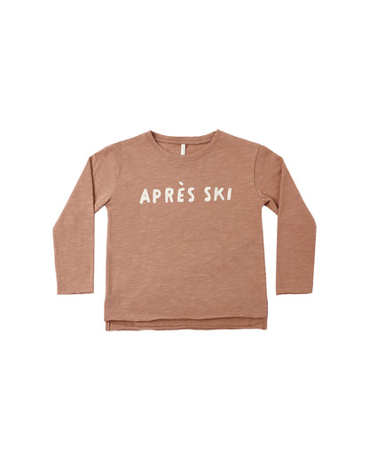 Rylee + Cru Raw Edge Long Sleeve Tee - Apres Ski